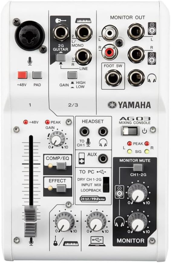 Yamaha AG03 3-Channel Mixer / 1 Microphone