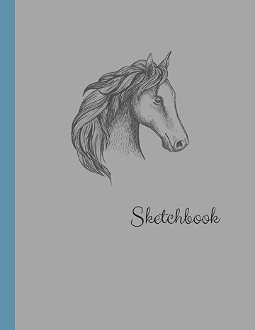 TUTSAWN Horse Sketchbook - 130 Pages, 8.5" x 11" Matte Finish Blank Notebook for Drawing, Sketching, Doodling