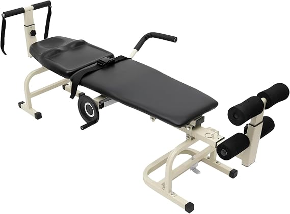 Lumbar Stretch Table Tool Traction Device Traction Table Inline Back Stretch Spine Lumbar Inversion Table Spinal Decompression Devices Traction Bed Therapy Massage Table for Cervical Spine