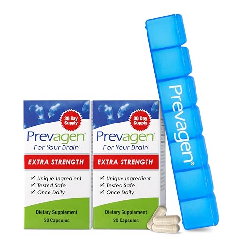 Prevagen Extra Strength - 30 Capsules |2 Pack| Formulated for Your Brain | 20mg of Apoaequorin Plus Vitamin D3 with 7-Day Pill Minder