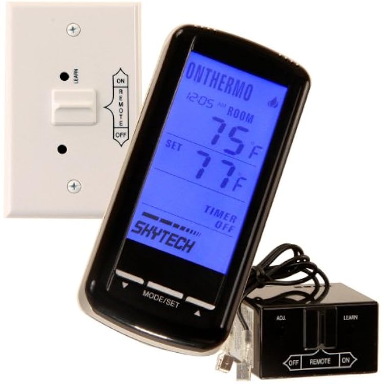 SkyTech SKY-5301 Fireplace-remotes-and-thermostats Black