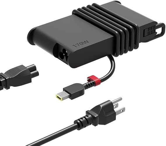 SlSLRIOY 170W Slim Charger Compatible with Lenovo IdeaPad Yoga Pro/Slim/Creator 9 7 5 LOQ 15 16,Legion Slim 5 7 R720 Y730 Y720 Y540,ThinkPad P1 P53 P52 P51 P50 P70 P71 Laptop Power Adapter