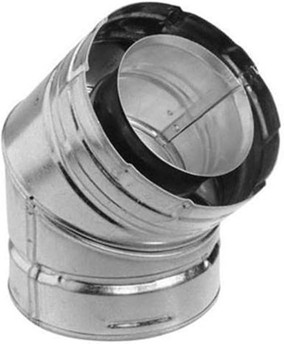 DuraVent DirectVent Pro DVA 4" x 6" Diameter 45 Degree Elbow