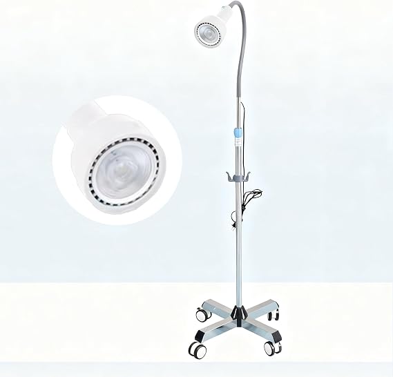 LED Surgical Examination Lamp, Gynecology Examination Light, 360 Rotation Floor Stand Type Lamps, Mobile Medical Exam LightLamp for Outpatient, Pet Surgery, Stomatology