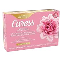 Caress Soap Daily Silk Beauty Bar, White Peach & Orange Blossom, 3.75 Ounce 16 Count- click & cart