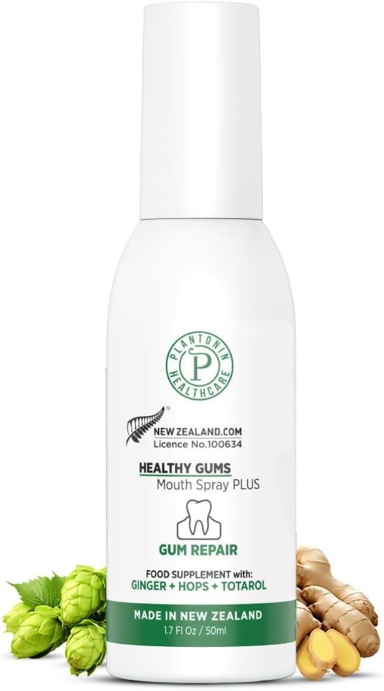 Oral Rinse Spray for Gum Disease and Gingivitis Treatment for Adults - 50ml 142 Servings - Alcohol Free Natural Alternate of Toothpaste with Ginger and Totarol - Bleeding Gums Treatment