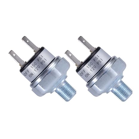 Air Pressure Switch 120 -150 PSI 1/8"-27 NPT DC 24V 12V Air Compressor Pressure Switch 120PSI 150PSI AC 120V