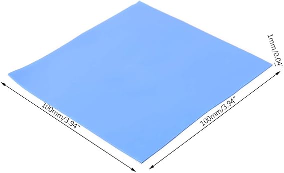 Thermal Pad 100x100mm Thermal Silicone Pad with Thickness of 1mm Non Conductive Heatsink Cooling Pad for Laptop CPU GPU