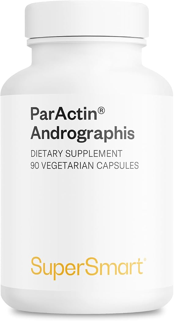 Supersmart - ParActin Supplement 300mg per Day (High Strength) - Andrographis Paniculata | Non-GMO & Gluten Free - 90 Vegetarian Capsules
