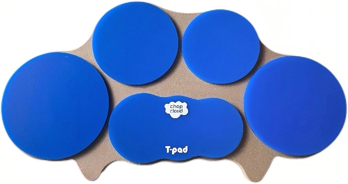 Compact Marching Tenor Drum Practice Pad - Multi-target Drumming Practice Pad for Pattern and Phrasing Development - Marching Tenor Layout - 5 Silent Pads with Perfect Rebound - 1:4 Scale