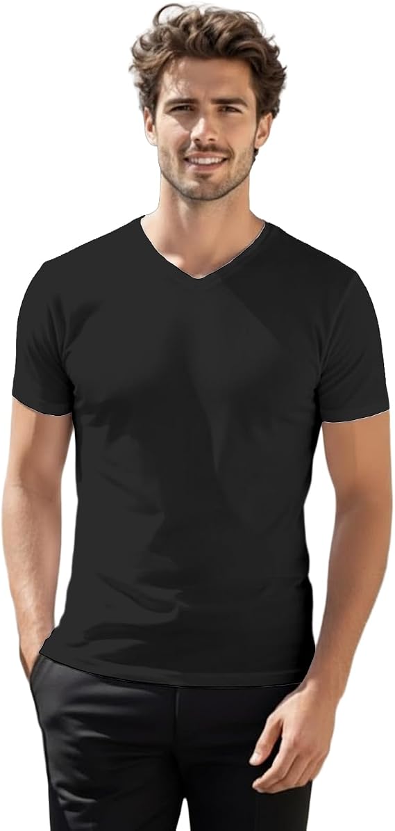 H2H Mens Casual Slim Fit T-Shirts Soft Lightweight Cotton Blend XS to 3XL | CMTTS0197 CMTTS0198 lightweight cotton blend Slim fit T Shirts tagless printed