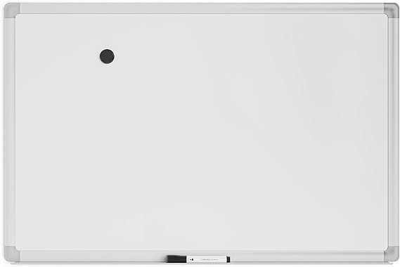 U Brands Dry Erase White Board, 36" x 24", Magnetic, Porcelain Surface