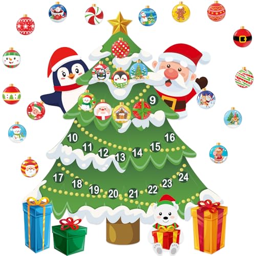 Christmas Tree Refrigerator Magnets Decorations: Magnetic Count Down to Xmas Advent Calendar Fridge Garage Door Cruise Holiday Decor