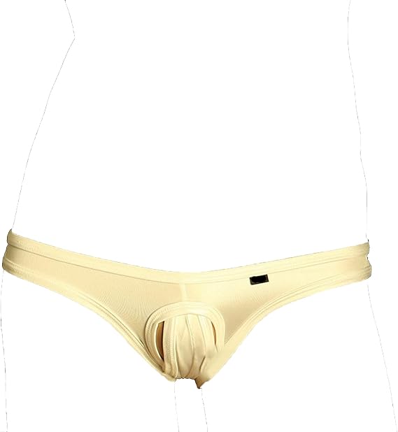 Faringoto Men's Silk Satin Briefs Bikini Low Rise with Bulge Pouch Underwear