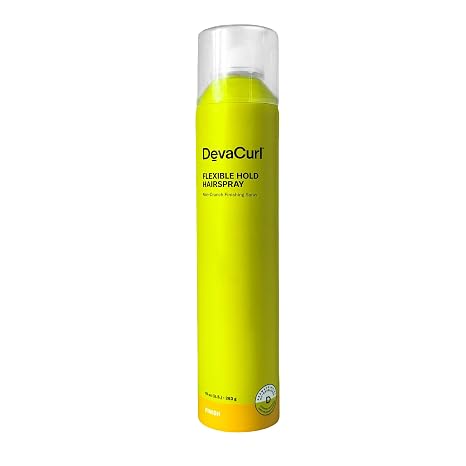 DevaCurl Flexible Hold Hairspray Non-Crunch Finishing Styler, Bright Breeze, 10 fl. oz