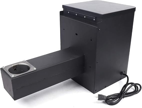 Pellet Smoker Hopper Assembly Kit Electric Wood Pellet Grill Part Vertical Pellet Hopper with Digital Temperature Controller BBQ Smoker Conversion Kit Knob for Smoke Bake Roast