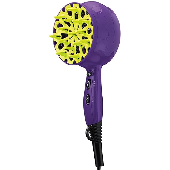 Bed Head Curls-in-Check 1875W Hair Diffuser Dryer | Great for Curly Hair, Reduce Frizz & Static, Diffuser Hair Dryer Enhances Natural Curl, Waves & Texture