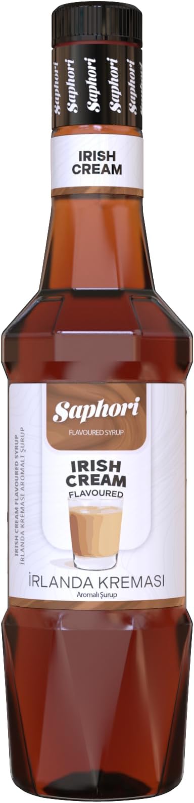 Saphori Kokteyl Şurubu Kahve Şurubu 700 ML Aroma, Tatlandırıcı şurup, Gazlı içecekler ve Çaylar İçin Aroma verici (İrlanda Kreması)