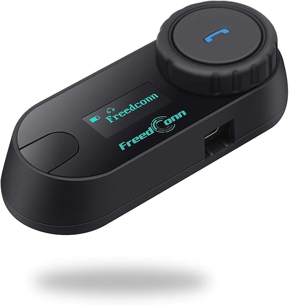 FreedConn Motorcycle Bluetooth Headset, 800M 2-Way Interphone Bluetooth Motorcycle Headset TCOM-SC, Waterproof Intercom,Helmet Communication Intercom Systems, with LCD Screen/FM Radio/Siri(1 Pack)