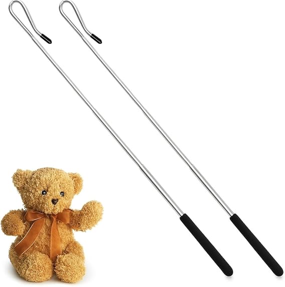 2 Pcs Adjustable Puppet Handles Arm Control Rods, 8-21 inch Extendable Stainless Steel Puppets Rods, Compatible with arm puppet and jeffy puppet with stick