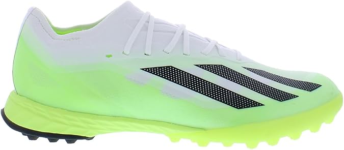 adidas X Crazyfast.1 TF Unisex Shoes Size 12.5, Color: Footwear White/Core Black/Lucid Lemon-White