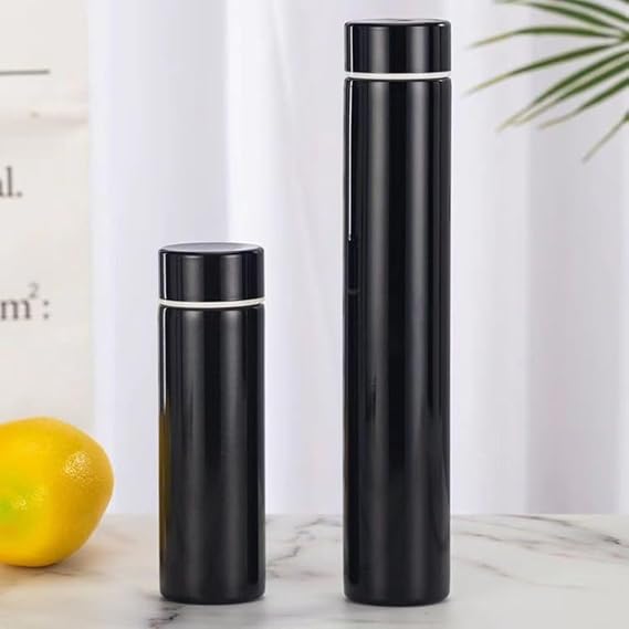 Slim Water Bottles,Stainless Steel, Insulated,Small Stainless, Metal Water Bottles,Water Bottle,Leak Proof Water, Keeps Drink Cold and Hot,BPA Free, 10oz (Black)