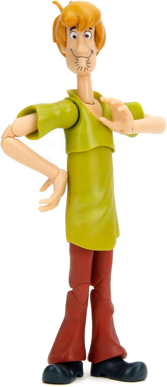 Jada Scooby-Doo! Wave 1 Shaggy Action Figure 1:12 Deluxe Scale Toys 6" Tall, Fully Articulated, Collector Packaging | Scooby-Doo! 6 Inch Action Figure Wave 1 - Shaggy Rogers