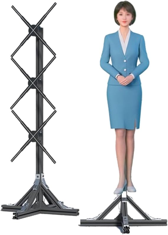 3D Hologram Fan,50CM 3D Hologram Projector Advertising Display,1X3 Video Wall for Human Size 3D LED Hologram Fan Display Animation Video Projector,for Business Store Signs,Bar,Casino,Party,hallowee