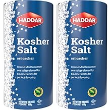 Haddar, Kosher Salt, 16oz Tube (2 Pack) Total 2LB | Premium Coarse Sea Salt from Italy