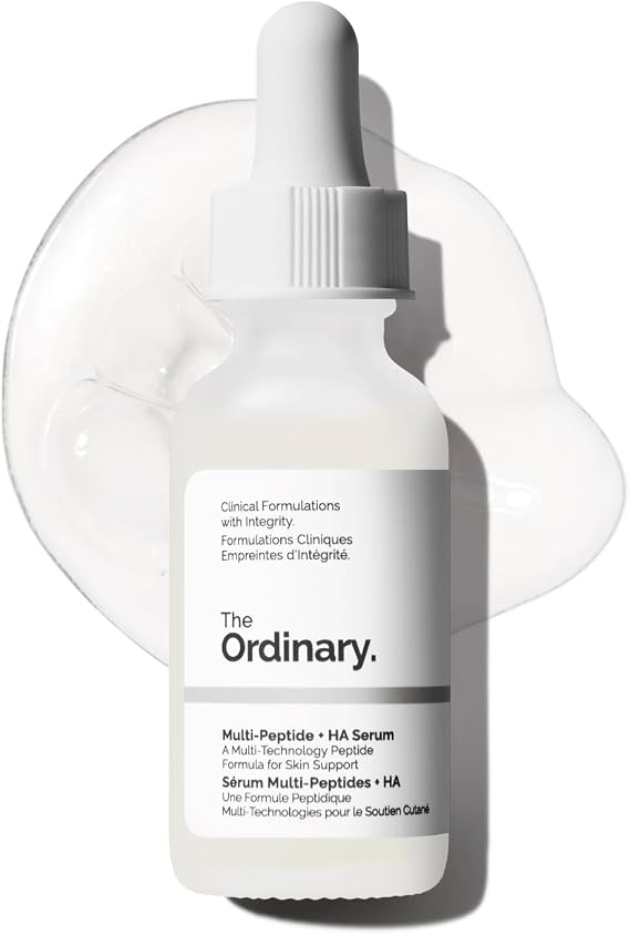 Multi-Peptide + Hyaluronic Acid, Anti-Aging Peptide Serum for Crows Feet, Elasticity & Firmness, 1 Fl Oz
