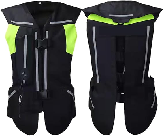 Motorcycle Airbag Vest For Men And Women Adjustable Vest,airbag For Elderly, Equestrian Safety Protective Jackets(Preto,3X-Large)