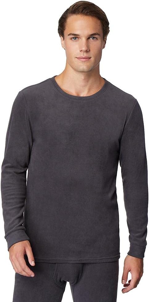 32 Degrees Mens Heat Performance Thermal Heavyweight Baselayer Crewneck Long Sleeve Fleece Top