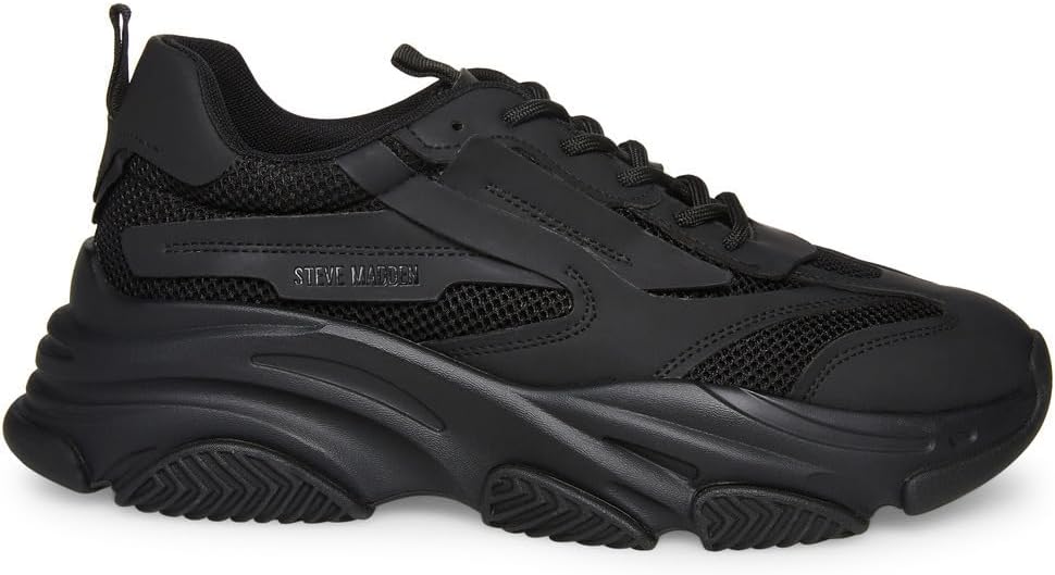 Steve Madden Men's Possess Sneaker, Black, 10.5