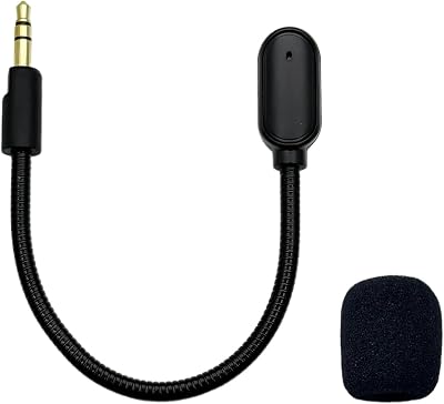 Replacement Microphone for Razer Barracuda X Gaming Headsets Noise Cancelling Crystal Clear Voice Boom Mic for Switch PS5 PS4 Mac PC Computer, 3.5 mm Jack