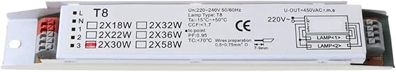 T8 High Efficiency Instant Start Electronic Ballast 2x18/30/58W Fluorescent Light Ballast(2x30W)