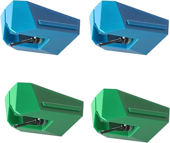 Stylus Replacement Needles 4 Pack for AT-VM95E/C Cartridge | Value 4-pack elliptical diamond replacement needles fit AT-VM95E cartridges to eliminate distortion & protect vinyl