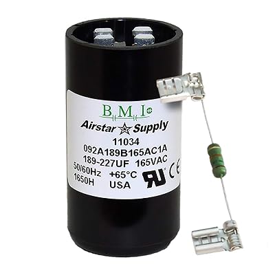 189-227 uF x 165 VAC - BMIUSA Start Capacitor # 092A189B165AC1A with Bleed Resistor