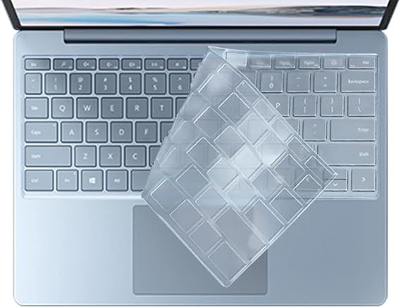 Keyboard Protective Skin Cover Compatible with 2021 2020 Microsoft Surface Laptop Go 12.4" & Surface Laptop Go 2 2022 Release, 2023 Surface Laptop Go 3 (Not Compatible with Surface go 10.5") - Clear
