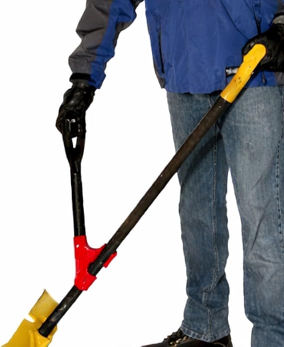 The HEFT Plus Secondary Back Saver Handle for Snow Shovels and Garden Tools as seen on Dragon's Den (Canada Shark Tank) (1 ct, Standard)