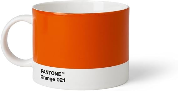 Copenhagen Design Pantone Cup, Tea/Coffee Mug, fine China (Ceramic), 475 ml, Orange 021 C, 1 Count (Pack of 1)