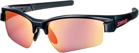 Swans (Swans) Sports Sunglasses Lion Shin Mirror Lens Model LI SIN-1701 BK Black Black Black