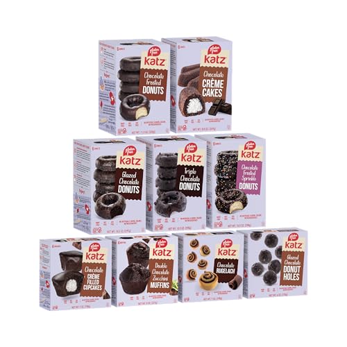Katz Gluten Free Snacks Chocolate Lovers Variety Pack. Gluten Free Snacks For Adults & Kids. Free of Dairy, Tree Nuts, Peanuts, Sesame and Soy Kosher. 9pk