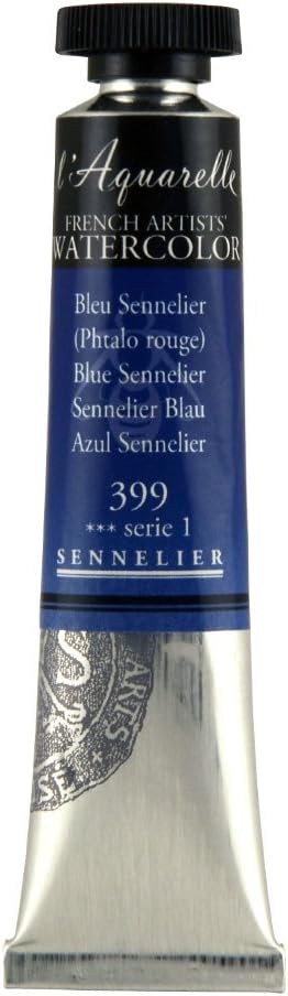 Sennelier L'Aquarelle French Watercolor, 21ml Tube, S1 Blue Sennelier