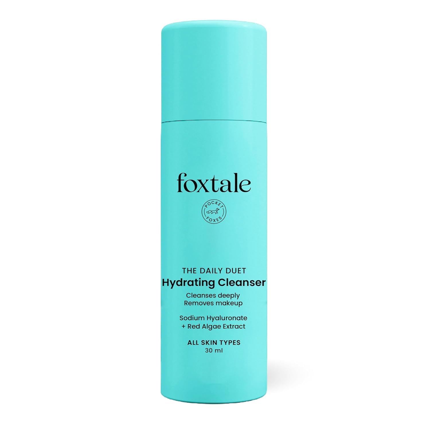 Fox-tale Gentle Hydrating Face Wash with Hyaluronic Acid, Vitamin B5 | Deep Pore Cleansing | Dirt Control | Make-up Remover | Cleanser For Men & Women | All Skin Types | 30 ml