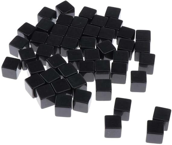 16mm Acrylic Blank Cubes - D6 for Board Games, DIY, Fun and Teaching - 50 Pieces Per Order