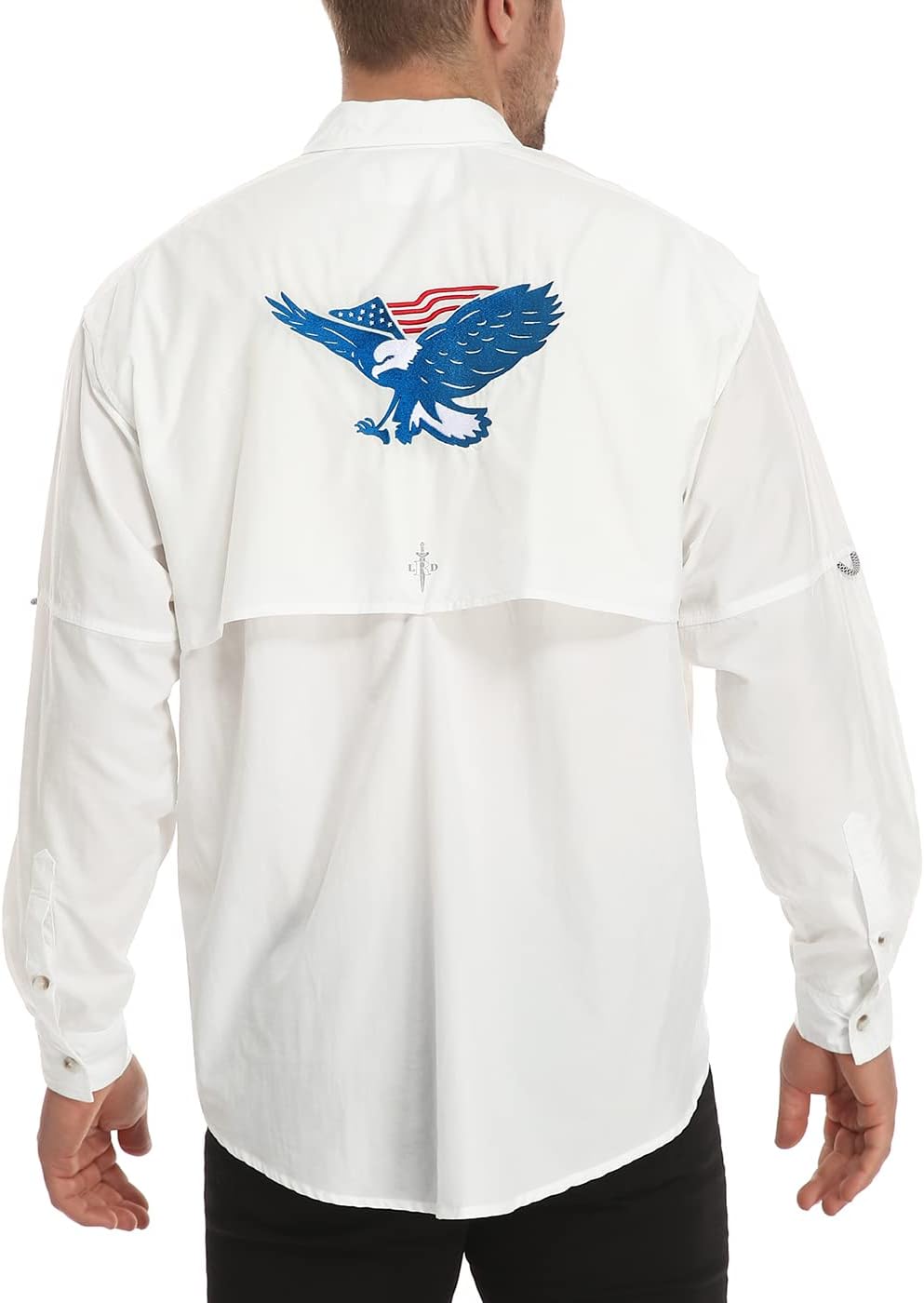 LRD Mens UPF 30 Long Sleeve Fishing Shirts Button Down Sun Protection Shirt