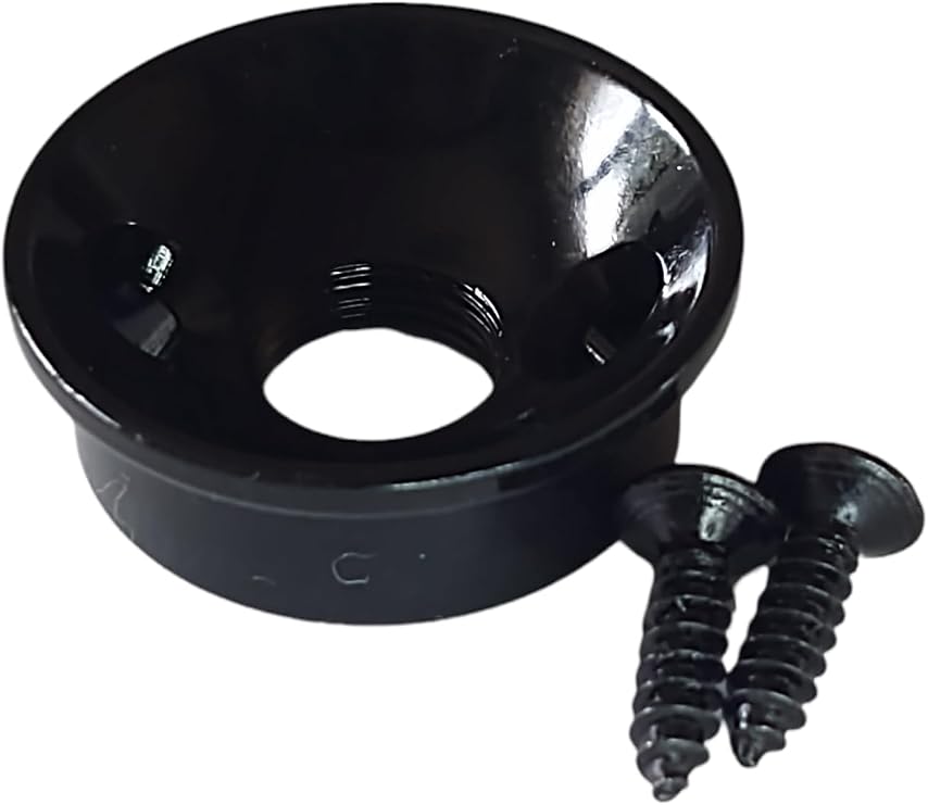 Black Finish Metric Electrosocket Jackplate with Screws for Telecaster