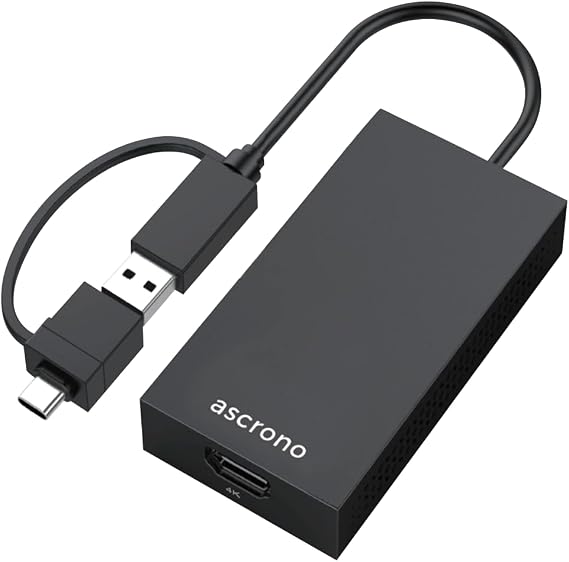 Ascrono External Graphics Adapter | Dual Monitor Adapter for Apple MacBook M1 and M2 | Extend or Mirror Screen to Dual 4K HDMI Monitor | Perfect Accessory for M1 or M2