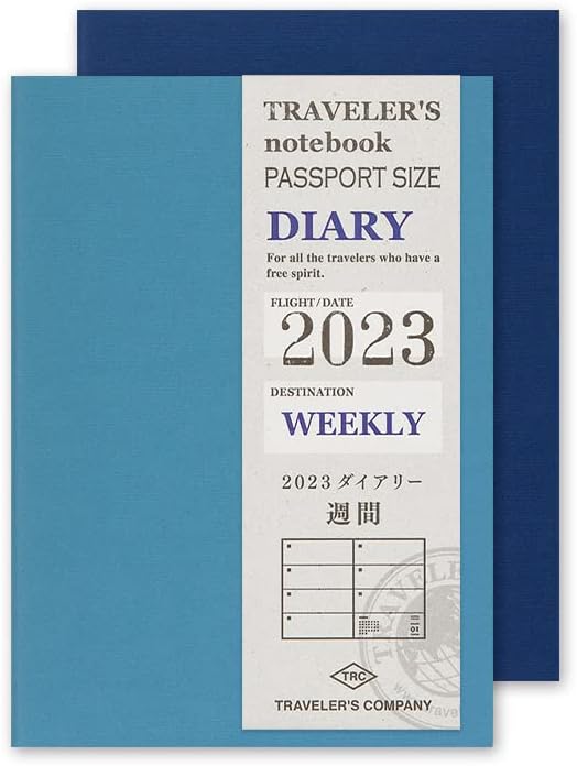 Traveler's Company 14459006 Notebook Refill, 2023, Passport Size, Weekly (Starts January 2023)