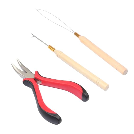 Hair Extension Tools Kit, 3 Pcs Micro Link Beads Tool
